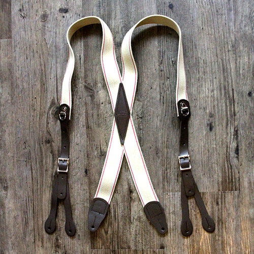 Leather X-Back Suspenders